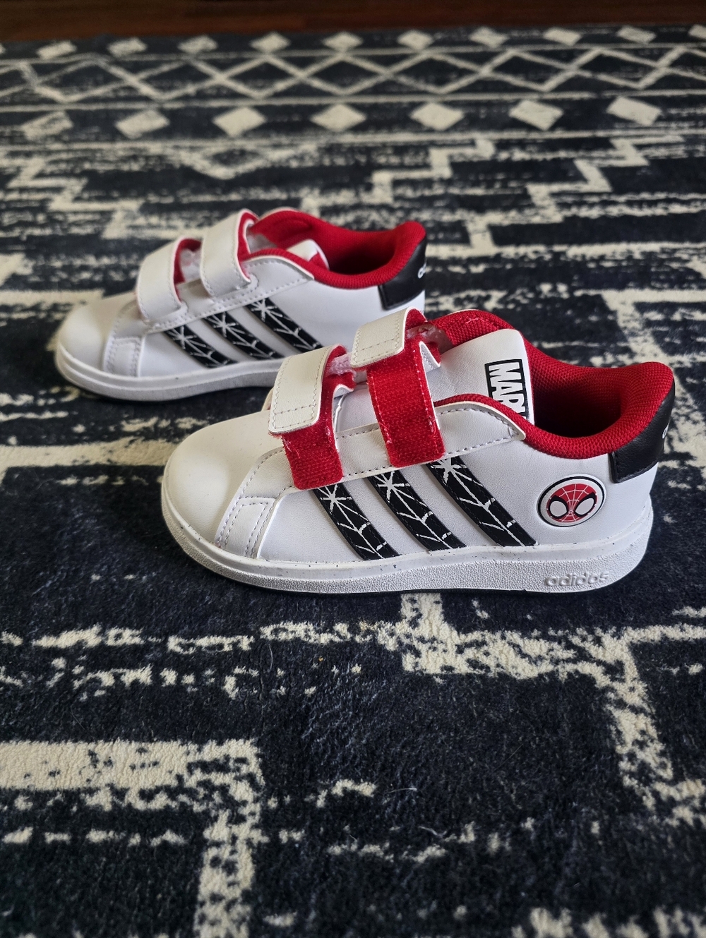 adidas White, Black And Red Spiderman Shoes - Picture 3 of 7